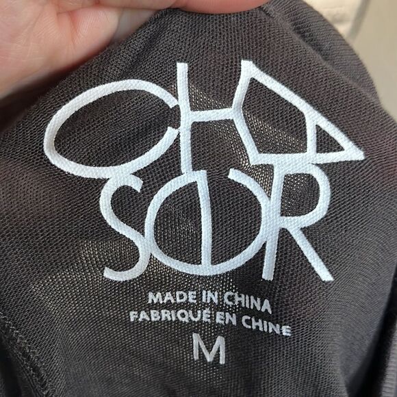 Chaser Faded Black Love Tiger Distressed Holes Sheer Paint Splatter Top - Picture 12 of 12